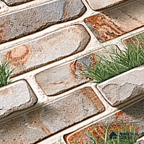 Stone Look Wall Tile TL 08873 | Glossy Finish 18 x 12 inch Ceramic Tile - 7 mm | Suitable For Kitchen & Bathroom