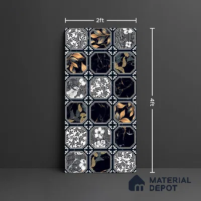 Highlighter Wall Tile TL 09009 | Glossy Finish 4 ft x 2 ft Vitrified Tile - 9 mm | Suitable For Bathroom, Accent/Feature Wall, Dining Area