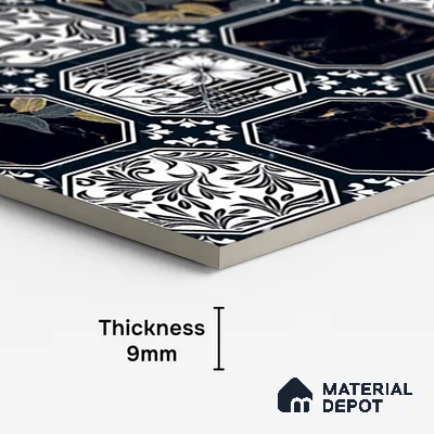 Highlighter Wall Tile TL 09009 | Glossy Finish 4 ft x 2 ft Vitrified Tile - 9 mm | Suitable For Bathroom, Accent/Feature Wall, Dining Area
