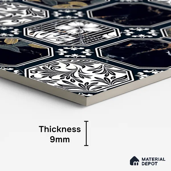 Highlighter Wall Tile TL 09009 | Glossy Finish 4 ft x 2 ft Vitrified Tile - 9 mm | Suitable For Bathroom, Accent/Feature Wall, Dining Area