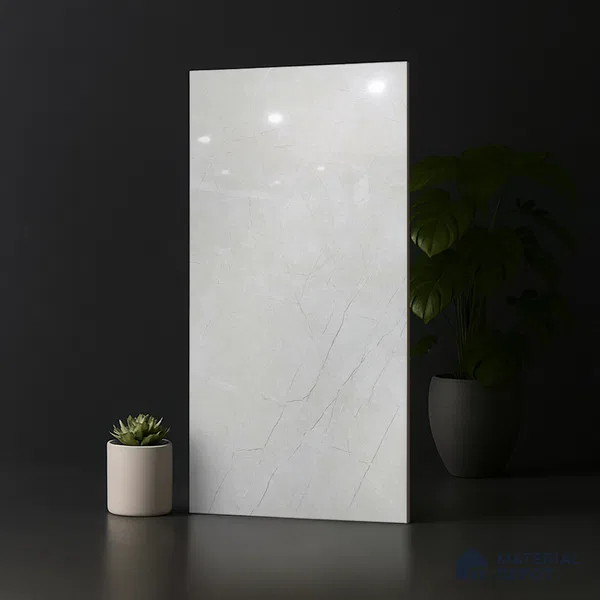 Stone Look Wall & Floor Tile TL 08886 | Glossy Finish 4 ft x 2 ft Vitrified Tile - 9 mm | Suitable For Kitchen, Bathroom, Bedroom & Office