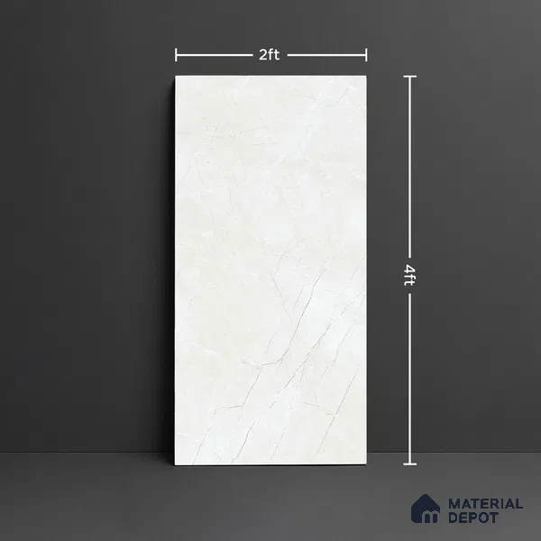 Stone Look Wall & Floor Tile TL 08886 | Glossy Finish 4 ft x 2 ft Vitrified Tile - 9 mm | Suitable For Kitchen, Bathroom, Bedroom & Office