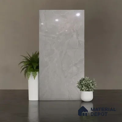Marble Look Wall & Floor Tile TL 08990 | Glossy Finish 4 ft x 2 ft Vitrified Tile - 9 mm | Suitable For Kitchen, Bathroom, Bedroom & Office