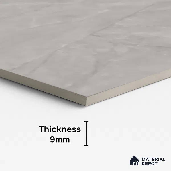 Marble Look Wall & Floor Tile TL 08990 | Glossy Finish 4 ft x 2 ft Vitrified Tile - 9 mm | Suitable For Kitchen, Bathroom, Bedroom & Office