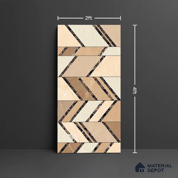 Highlighter Wall Tile TL 08984 | Glossy Finish 4 ft x 2 ft Vitrified Tile - 9 mm | Suitable For Bathroom, Accent/Feature Wall, Foyer