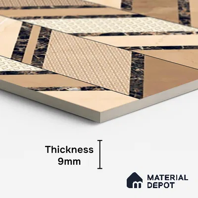 Highlighter Wall Tile TL 08984 | Glossy Finish 4 ft x 2 ft Vitrified Tile - 9 mm | Suitable For Bathroom, Accent/Feature Wall, Foyer