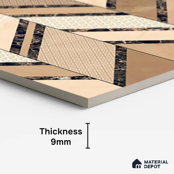 Highlighter Wall Tile TL 08984 | Glossy Finish 4 ft x 2 ft Vitrified Tile - 9 mm | Suitable For Bathroom, Accent/Feature Wall, Foyer