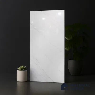 Marble Look Wall & Floor Tile TL 08931 | Glossy Finish 4 ft x 2 ft Vitrified Tile - 9 mm | Suitable For Kitchen, Bathroom, Bedroom & Office