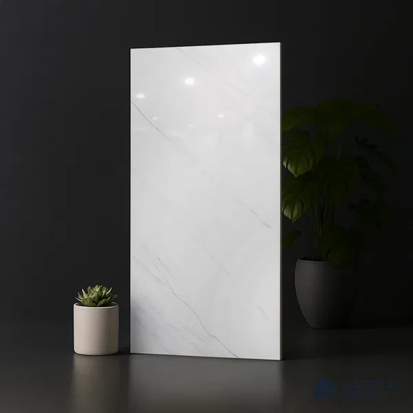 Marble Look Wall & Floor Tile TL 08931 | Glossy Finish 4 ft x 2 ft Vitrified Tile - 9 mm | Suitable For Kitchen, Bathroom, Bedroom & Office