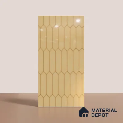 Faux Subway Look Wall & Floor Tile TL 09004 | Glossy Finish 4 ft x 2 ft Vitrified Tile - 9 mm | Suitable For Kitchen, Bathroom & Dining Area