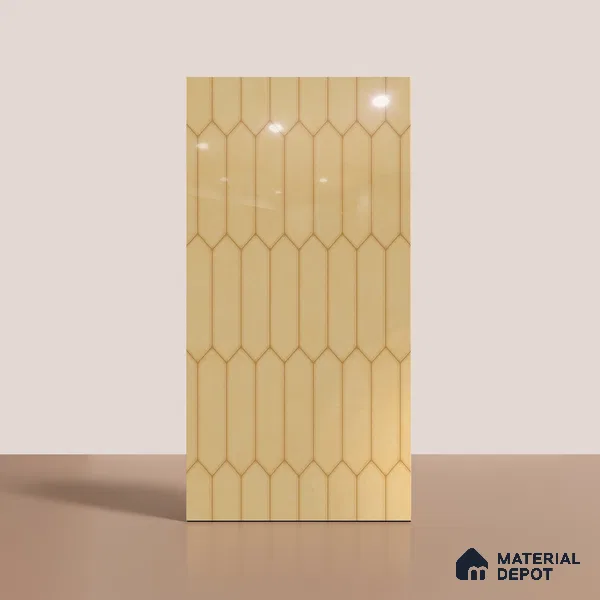 Faux Subway Look Wall & Floor Tile TL 09004 | Glossy Finish 4 ft x 2 ft Vitrified Tile - 9 mm | Suitable For Kitchen, Bathroom & Dining Area