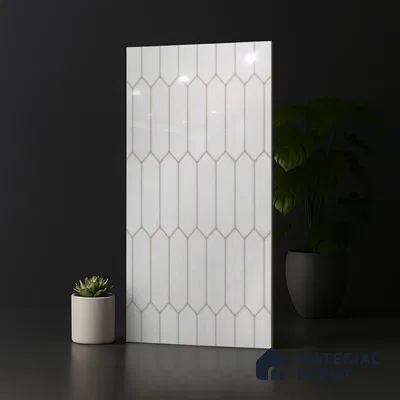 Faux Subway Look Wall & Floor Tile TL 09001 | Glossy Finish 4 ft x 2 ft Vitrified Tile - 9 mm | Suitable For Kitchen, Bathroom & Dining Area