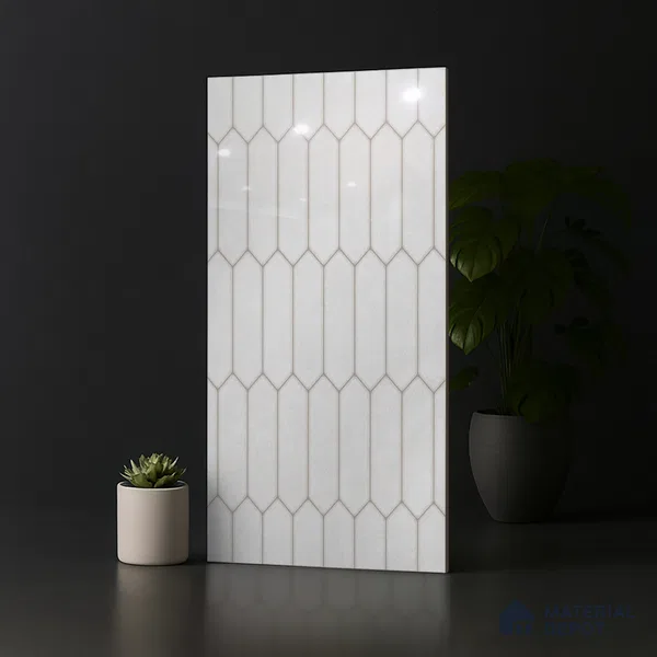 Faux Subway Look Wall & Floor Tile TL 09001 | Glossy Finish 4 ft x 2 ft Vitrified Tile - 9 mm | Suitable For Kitchen, Bathroom & Dining Area