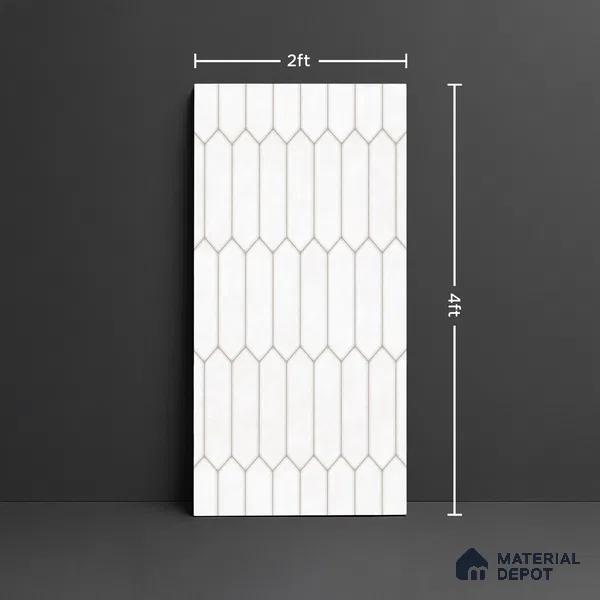 Faux Subway Look Wall & Floor Tile TL 09001 | Glossy Finish 4 ft x 2 ft Vitrified Tile - 9 mm | Suitable For Kitchen, Bathroom & Dining Area