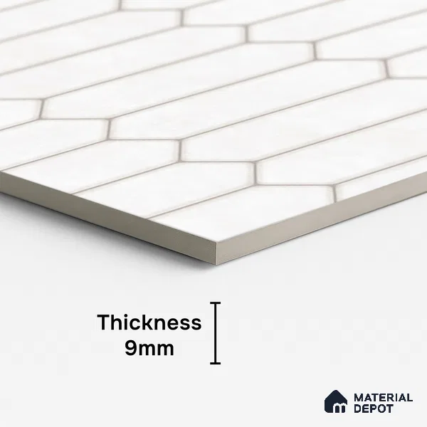 Faux Subway Look Wall & Floor Tile TL 09001 | Glossy Finish 4 ft x 2 ft Vitrified Tile - 9 mm | Suitable For Kitchen, Bathroom & Dining Area