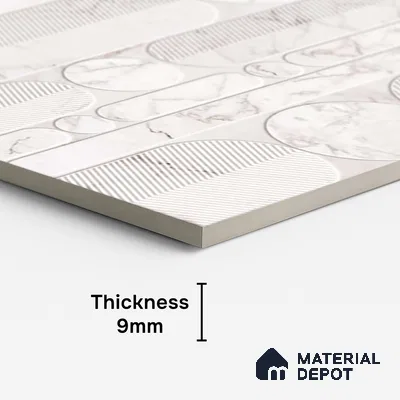 Highlighter Wall Tile TL 08988 | Glossy Finish 4 ft x 2 ft Vitrified Tile - 9 mm | Suitable For Bathroom, Accent/Feature Wall, Dining Area