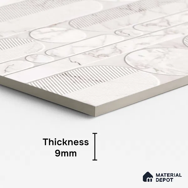 Highlighter Wall Tile TL 08988 | Glossy Finish 4 ft x 2 ft Vitrified Tile - 9 mm | Suitable For Bathroom, Accent/Feature Wall, Dining Area