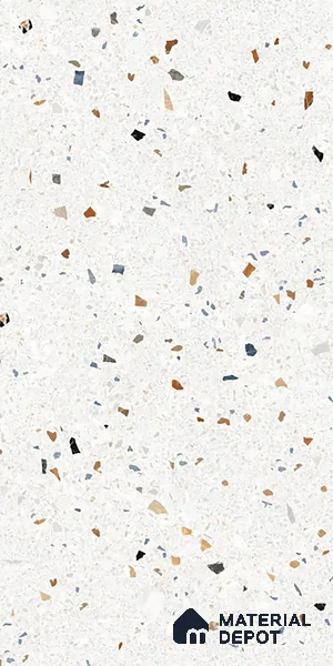 Terrazzo Wall & Floor Tile TL 08963 | Glossy Finish 4 ft x 2 ft Vitrified Tile - 9 mm | Suitable For Kitchen, Bathroom, Bedroom & Office