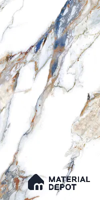 Marble Look Wall & Floor Tile TL 08919 | Glossy Finish 4 ft x 2 ft Vitrified Tile - 9 mm | Suitable For Kitchen, Bathroom, Bedroom & Office