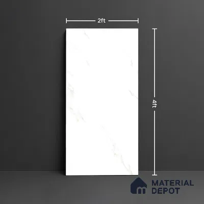 Marble Look Wall & Floor Tile TL 08884 | Glossy Finish 4 ft x 2 ft Vitrified Tile - 9 mm | Suitable For Kitchen, Bathroom, Bedroom & Office