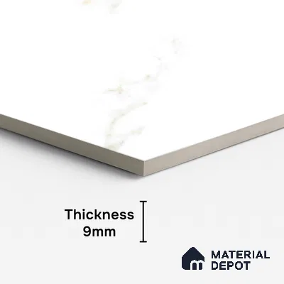 Marble Look Wall & Floor Tile TL 08884 | Glossy Finish 4 ft x 2 ft Vitrified Tile - 9 mm | Suitable For Kitchen, Bathroom, Bedroom & Office