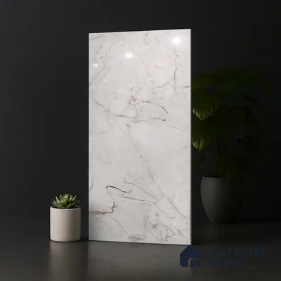 Marble Look Wall & Floor Tile TL 08987 | Glossy Finish 4 ft x 2 ft Vitrified Tile - 9 mm | Suitable For Kitchen, Bathroom, Bedroom & Office