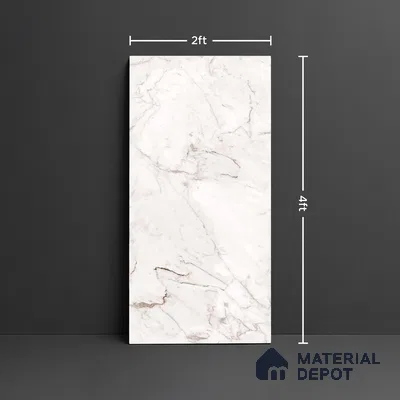 Marble Look Wall & Floor Tile TL 08987 | Glossy Finish 4 ft x 2 ft Vitrified Tile - 9 mm | Suitable For Kitchen, Bathroom, Bedroom & Office