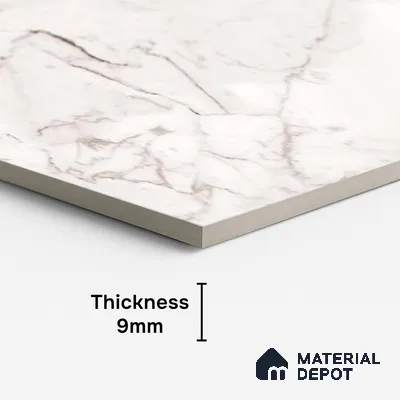 Marble Look Wall & Floor Tile TL 08987 | Glossy Finish 4 ft x 2 ft Vitrified Tile - 9 mm | Suitable For Kitchen, Bathroom, Bedroom & Office