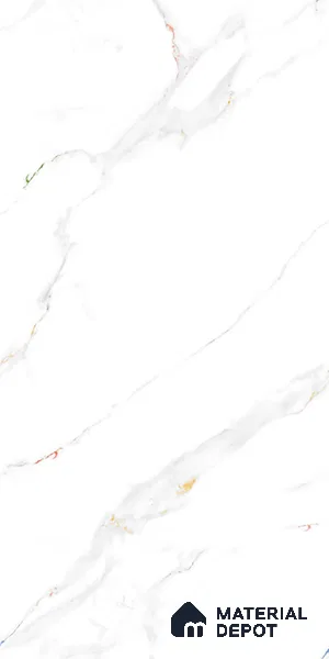 Marble Look Wall & Floor Tile TL 08939 | Glossy Finish 4 ft x 2 ft Vitrified Tile - 9 mm | Suitable For Kitchen, Bathroom, Bedroom & Office