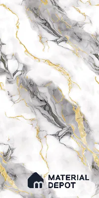 Marble Look Wall & Floor Tile TL 08976 | Glossy Finish 4 ft x 2 ft Vitrified Tile - 9 mm | Suitable For Kitchen, Bathroom, Bedroom & Office