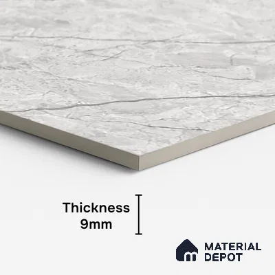 Marble Look Wall & Floor Tile TL 08950 | Glossy Finish 4 ft x 2 ft Vitrified Tile - 9 mm | Suitable For Kitchen, Bathroom, Bedroom & Office