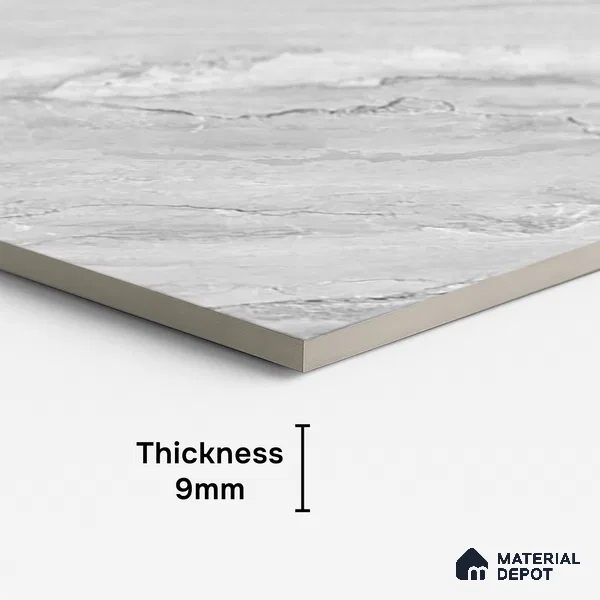 Marble Look Wall & Floor Tile TL 08955 | Glossy Finish 4 ft x 2 ft Vitrified Tile - 9 mm | Suitable For Kitchen, Bathroom, Bedroom & Office