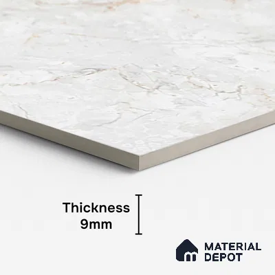 Marble Look Wall & Floor Tile TL 08959 | Glossy Finish 4 ft x 2 ft Vitrified Tile - 9 mm | Suitable For Kitchen, Bathroom, Bedroom & Office