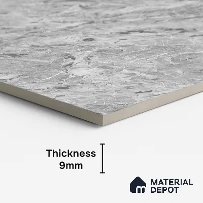 Marble Look Wall & Floor Tile TL 09037 | Glossy Finish 4 ft x 2 ft Vitrified Tile - 9 mm | Suitable For Kitchen, Bathroom, Bedroom & Office