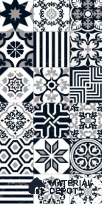 Moroccan Look Wall & Floor Tile TL 09010 | Glossy Finish 4 ft x 2 ft Vitrified Tile - 9 mm | Suitable For Kitchen, Bathroom, Bedroom & Office