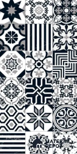 Moroccan Look Wall & Floor Tile TL 09010 | Glossy Finish 4 ft x 2 ft Vitrified Tile - 9 mm | Suitable For Kitchen, Bathroom, Bedroom & Office
