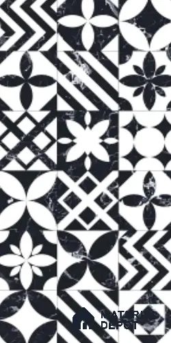 Moroccan Look Wall & Floor Tile TL 09007 | Glossy Finish 4 ft x 2 ft Vitrified Tile - 9 mm | Suitable For Kitchen, Bathroom, Bedroom & Office