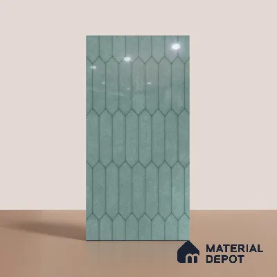 Faux Subway Look Wall & Floor Tile TL 09003 | Glossy Finish 4 ft x 2 ft Vitrified Tile - 9 mm | Suitable For Kitchen, Bathroom & Dining Area