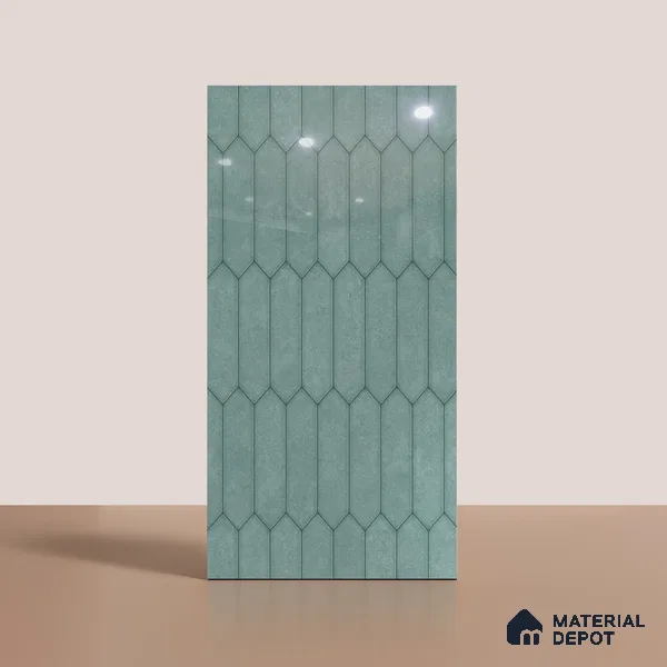 Faux Subway Look Wall & Floor Tile TL 09003 | Glossy Finish 4 ft x 2 ft Vitrified Tile - 9 mm | Suitable For Kitchen, Bathroom & Dining Area