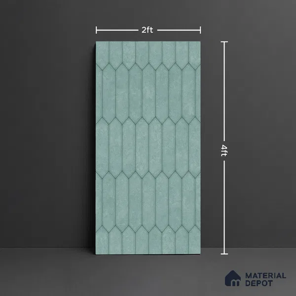 Faux Subway Look Wall & Floor Tile TL 09003 | Glossy Finish 4 ft x 2 ft Vitrified Tile - 9 mm | Suitable For Kitchen, Bathroom & Dining Area