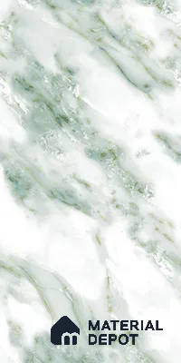 Marble Look Wall & Floor Tile TL 08979 | Glossy Finish 4 ft x 2 ft Vitrified Tile - 9 mm | Suitable For Kitchen, Bathroom, Bedroom & Office