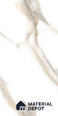 Marble Look Wall & Floor Tile TL 08985 | Glossy Finish 4 ft x 2 ft Vitrified Tile - 9 mm | Suitable For Kitchen, Bathroom, Bedroom & Office