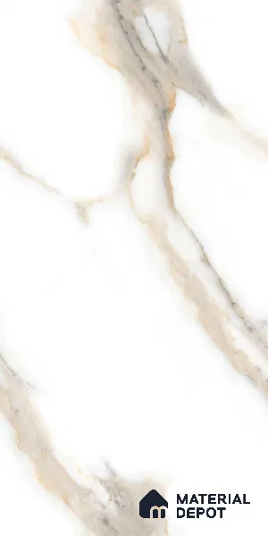 Marble Look Wall & Floor Tile TL 08985 | Glossy Finish 4 ft x 2 ft Vitrified Tile - 9 mm | Suitable For Kitchen, Bathroom, Bedroom & Office