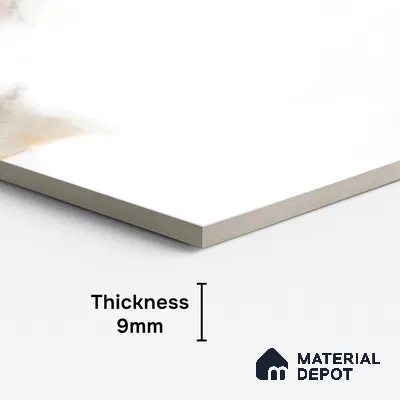 Marble Look Wall & Floor Tile TL 08985 | Glossy Finish 4 ft x 2 ft Vitrified Tile - 9 mm | Suitable For Kitchen, Bathroom, Bedroom & Office