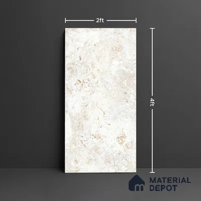 Marble Look Wall & Floor Tile TL 08885 | Glossy Finish 4 ft x 2 ft Vitrified Tile - 9 mm | Suitable For Kitchen, Bathroom, Bedroom & Office
