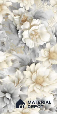 Floral Wall Tile TL 08982 | Glossy Finish 4 ft x 2 ft Vitrified Tile - 9 mm | Suitable for Bathroom, Accent/Feature Wall, Bedroom