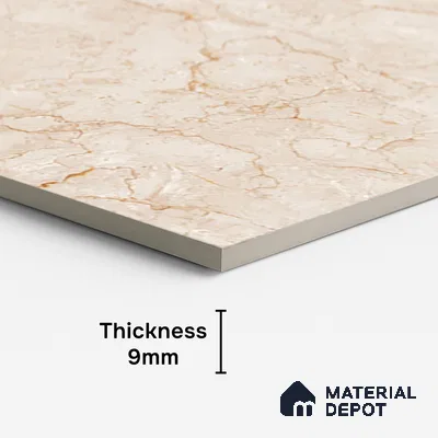 Marble Look Wall & Floor Tile TL 08953 | Glossy Finish 4 ft x 2 ft Vitrified Tile - 9 mm | Suitable For Kitchen, Bathroom, Bedroom & Office