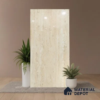 Stone Look Wall & Floor Tile TL 08894 | Glossy Finish 4 ft x 2 ft Vitrified Tile - 9 mm | Suitable For Kitchen, Bathroom, Bedroom & Office