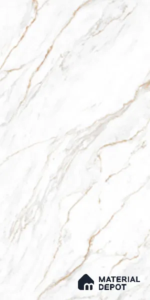Marble Look Wall & Floor Tile TL 08980 | Glossy Finish 4 ft x 2 ft Vitrified Tile - 9 mm | Suitable For Kitchen, Bathroom, Bedroom & Office