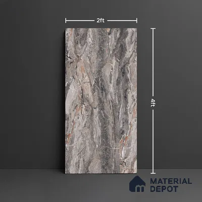 Marble Look Wall & Floor Tile TL 08960 | Glossy Finish 4 ft x 2 ft Vitrified Tile - 9 mm | Suitable For Kitchen, Bathroom, Bedroom & Office